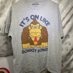 Gray Vintage Donkey Kong Graphic T-Shirt